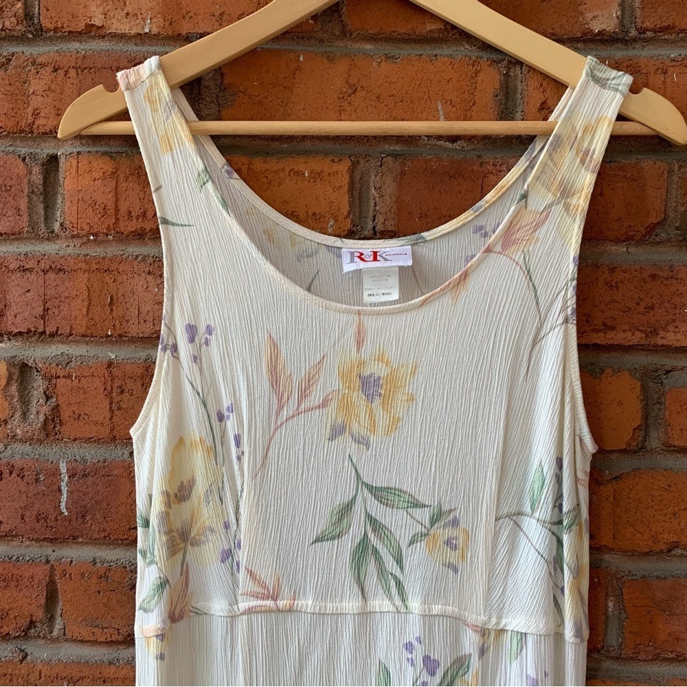 Vintage R&K Originals Floral Maxi Dress Cottagecore 90s - Picture 4 of 6